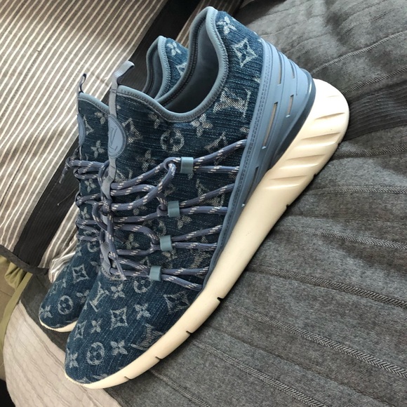 Louis Vuitton Men's Blue Denim Monogram Fastlane Sneaker